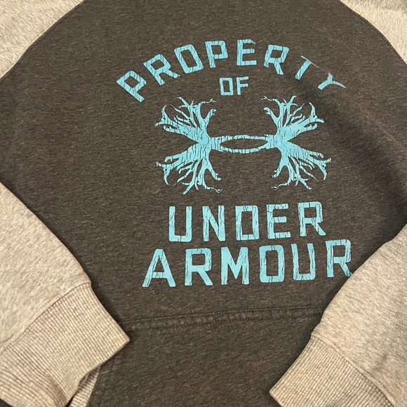 Under Armour Women’s Gray & Blue Hoodie Size Medium - Picture 3 of 7